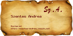 Szentes Andrea névjegykártya